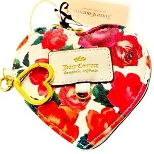 Juicy Couture Floral Heart Key Holder with Gold Accent